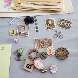 Vintage Paper 100+ Ephemera Lot Junk Journals Mixed Media Craft